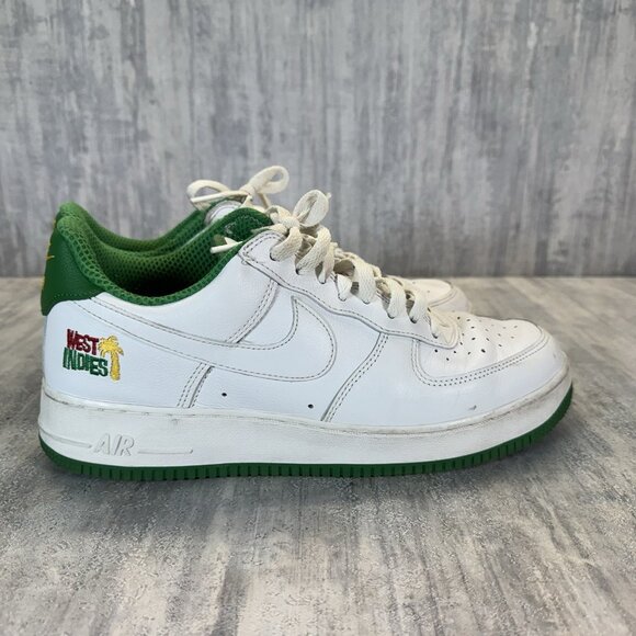 Size 10 - Nike Air Force 1 2022 Low West Indies-green And White - Picture 5 of 11